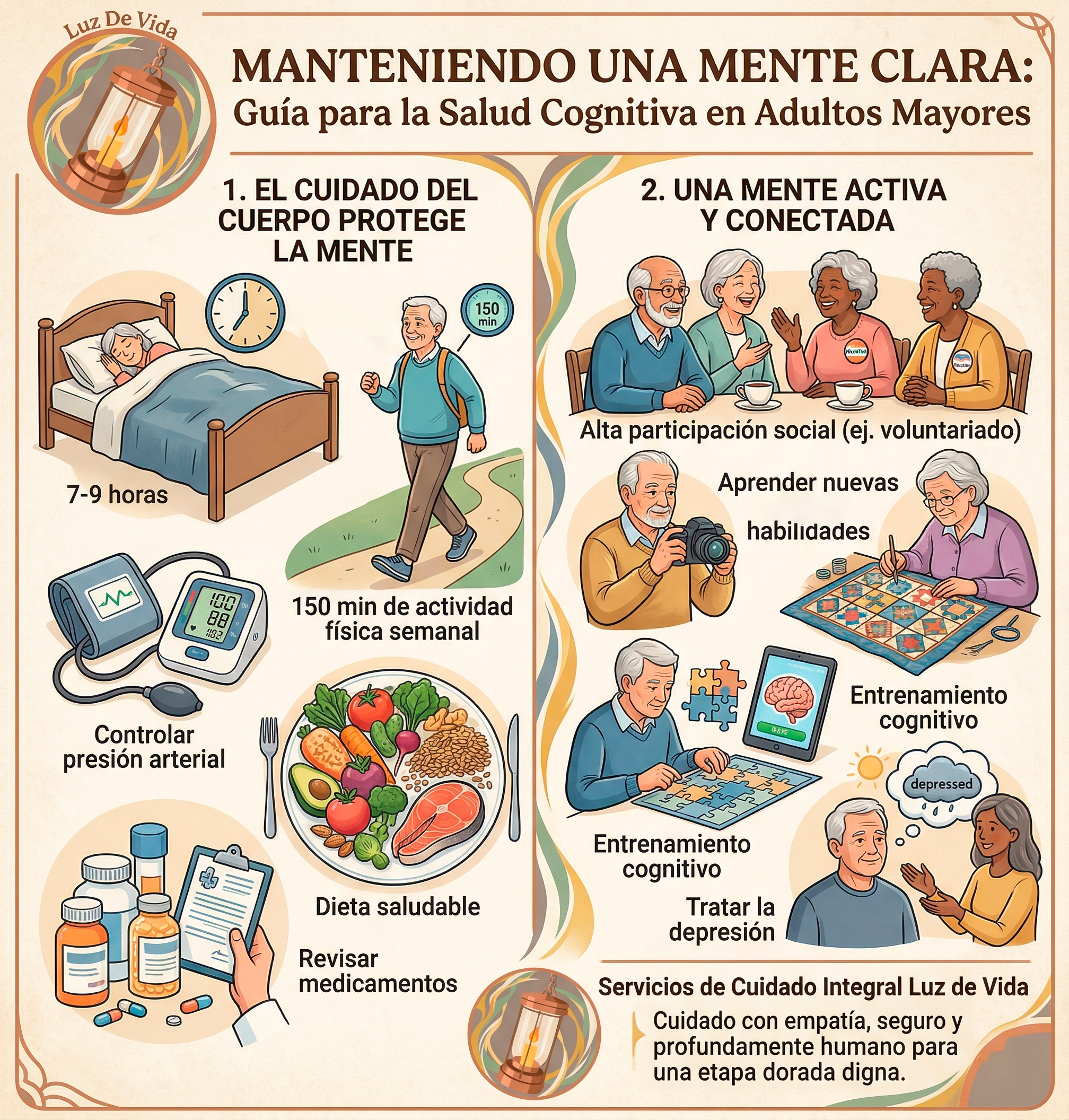 Manteniendo una Mente Clara: Guía para la Salud Cognitiva en Adultos Mayores